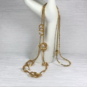 J Crew Single Strand Gold Tone Tangled Chain